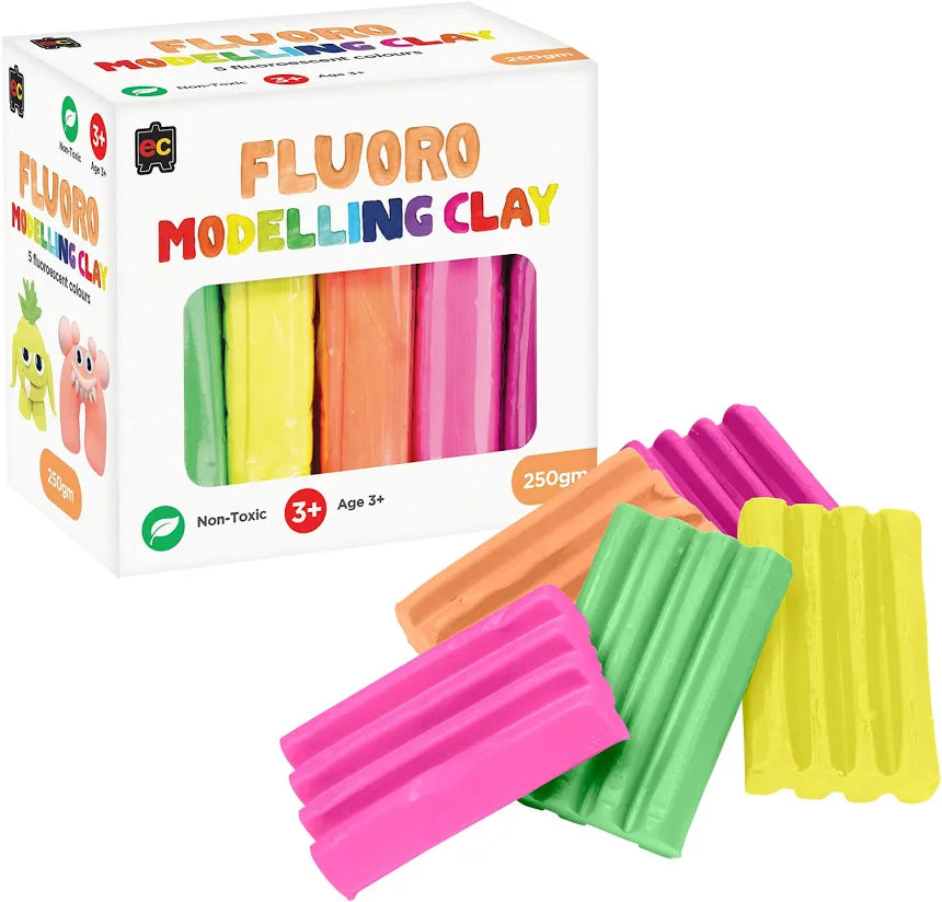 Educational Colours Modelling Clay 250g - Fluoro