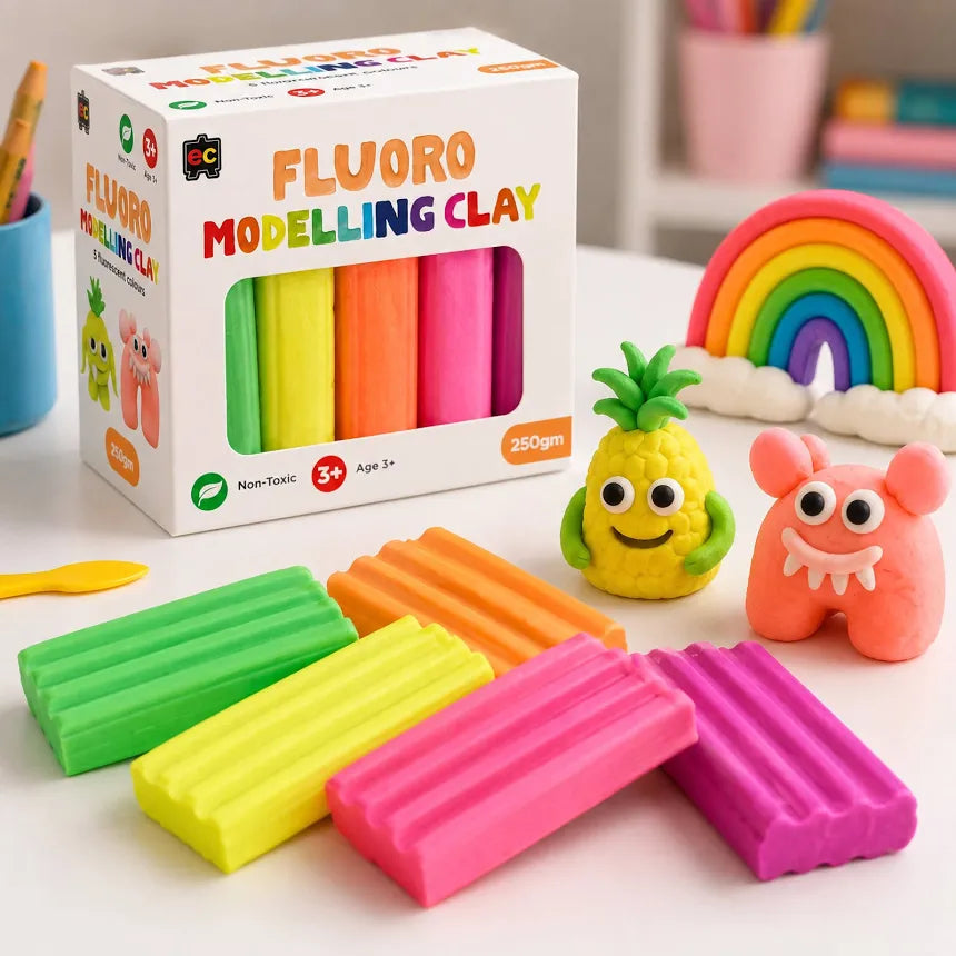 Educational Colours Modelling Clay 250g - Fluoro