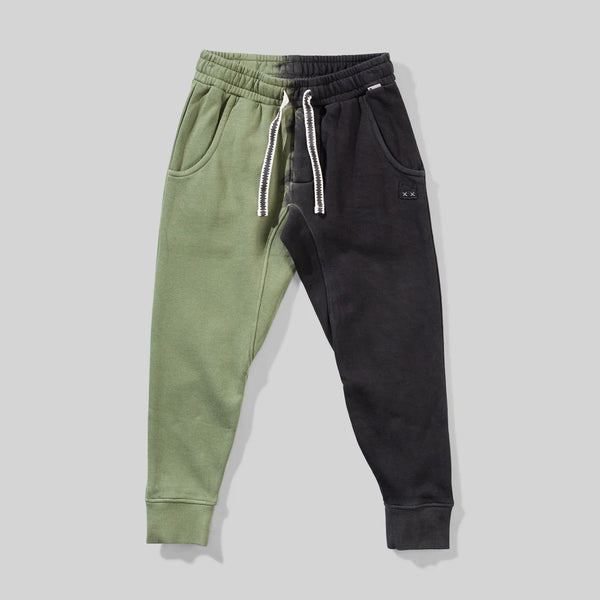 Munster Flipside Track Pant Dusty Olive in Multi
