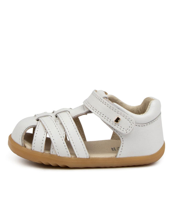 Bobux Step Up cross jump sandal in white