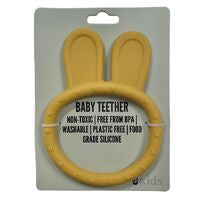 ES kids Baby teether silicone bunny ring