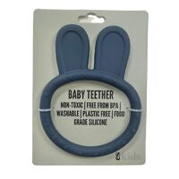 ES kids Baby teether silicone bunny ring