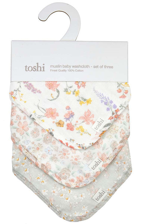Toshi Baby Washcloth Muslin 3pcs - Isabelle