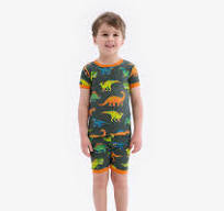 Hatley colourblock Dino  short pajama set