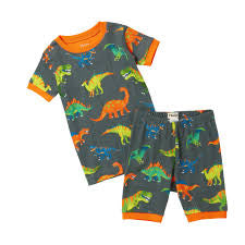 Hatley colourblock Dino  short pajama set
