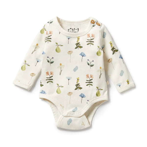 Wilson & Frenchy Petite Garden Organic Bodysuit in Multi