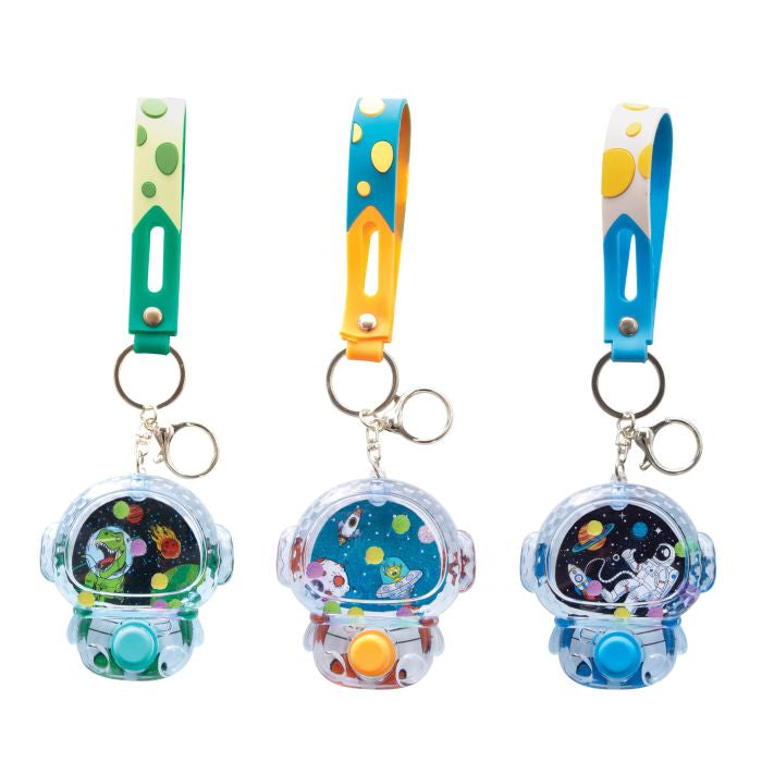 Spaceman keychain water filled games
