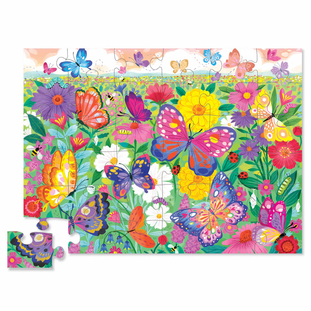 Crocodile Creek 36pc Floor Puzzle Butterfly Garden (Foil Stamped)