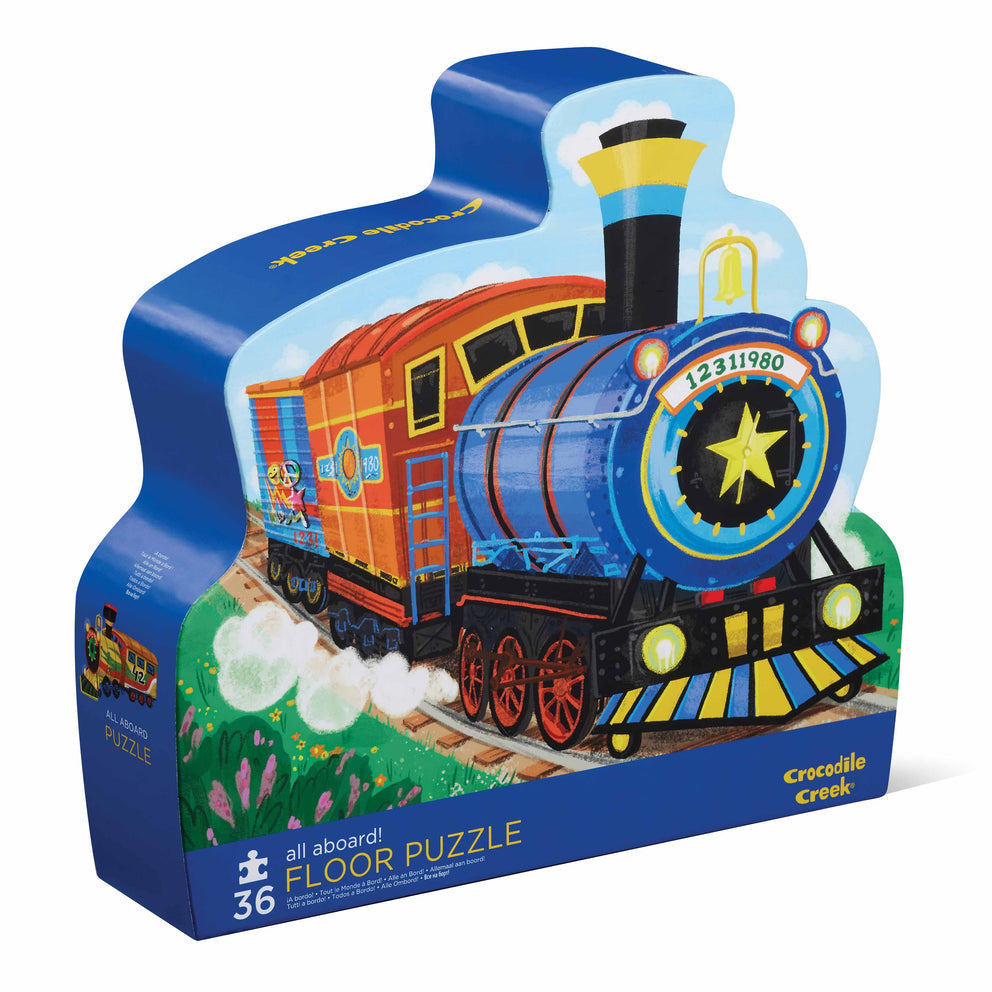 Crocodile Creek 36 Pc Floor Puzzle All Aboard (Foil Stamped)