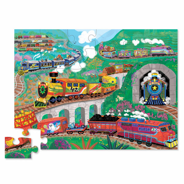 Crocodile Creek 36 Pc Floor Puzzle All Aboard (Foil Stamped)
