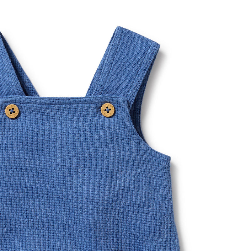 Wilson & Frenchy Brilliant Blue Organic Waffle Overall in Blue