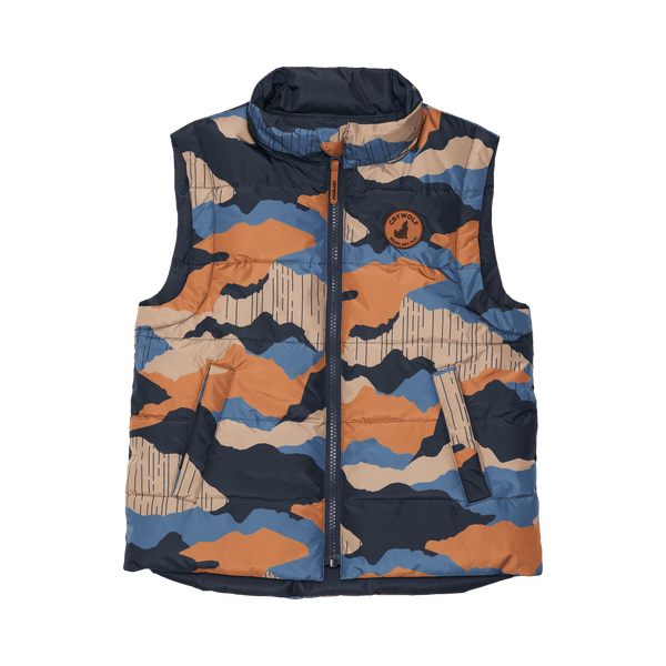 Crywolf Reversible Vest Camo Mountain in Multicolour