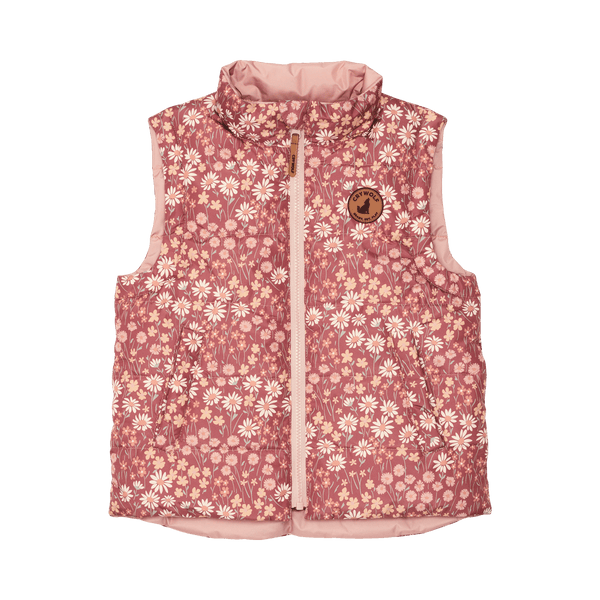 Crywolf Reversible Vest Rosewood Floral in Pink