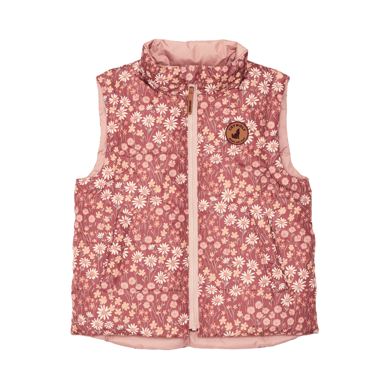 Crywolf Reversible Vest Rosewood Floral in Pink