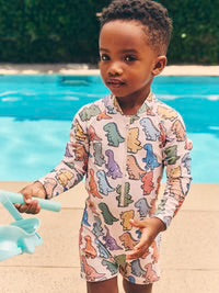 Huxbaby Dino Play Swim Shortie Multi in Multi