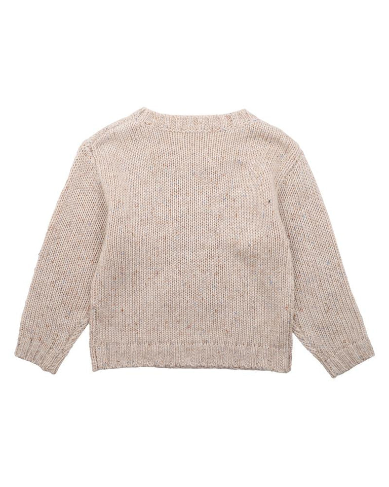 Bebe Austin speckle dog jumper in brown