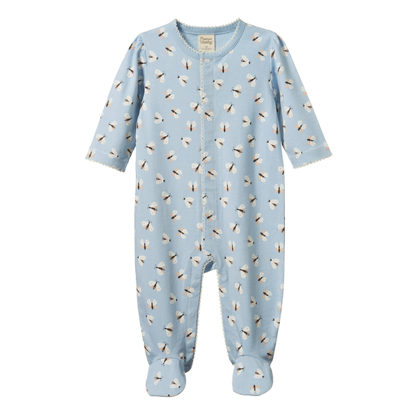 Nature Baby Lucy Suit petite butterfly dance print in blue