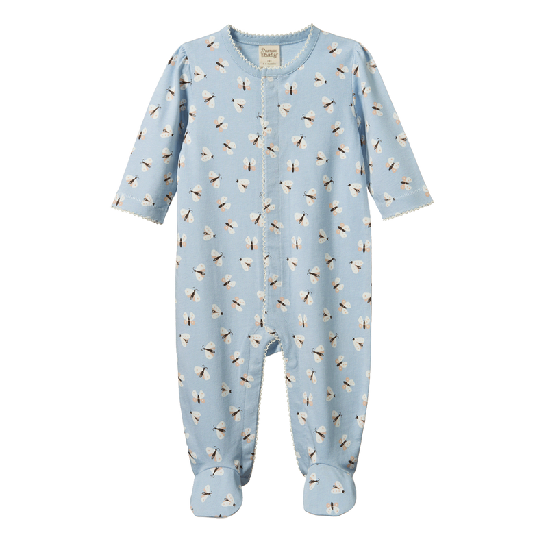Nature Baby Lucy Suit petite butterfly dance print in blue