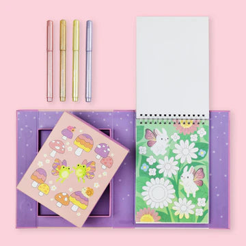 Tiger Tribe shimmer colouring set - little fairy land