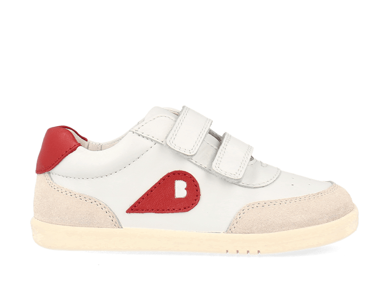 Bobux I walk champ in chalk and radiant red