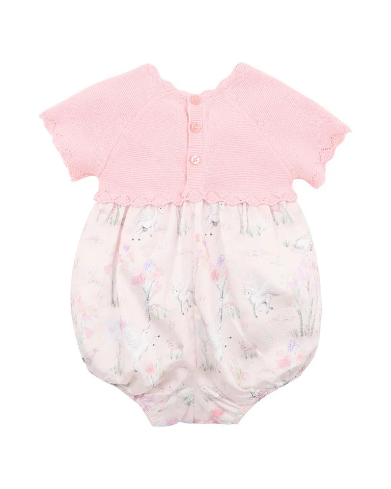 Bebe Florence Print Knitted Bodice Romper Florence Print in Multi
