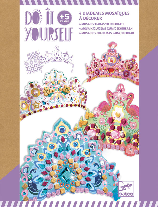 Djeco Do It Yourself Like a Princess Tiaras (mosaic)