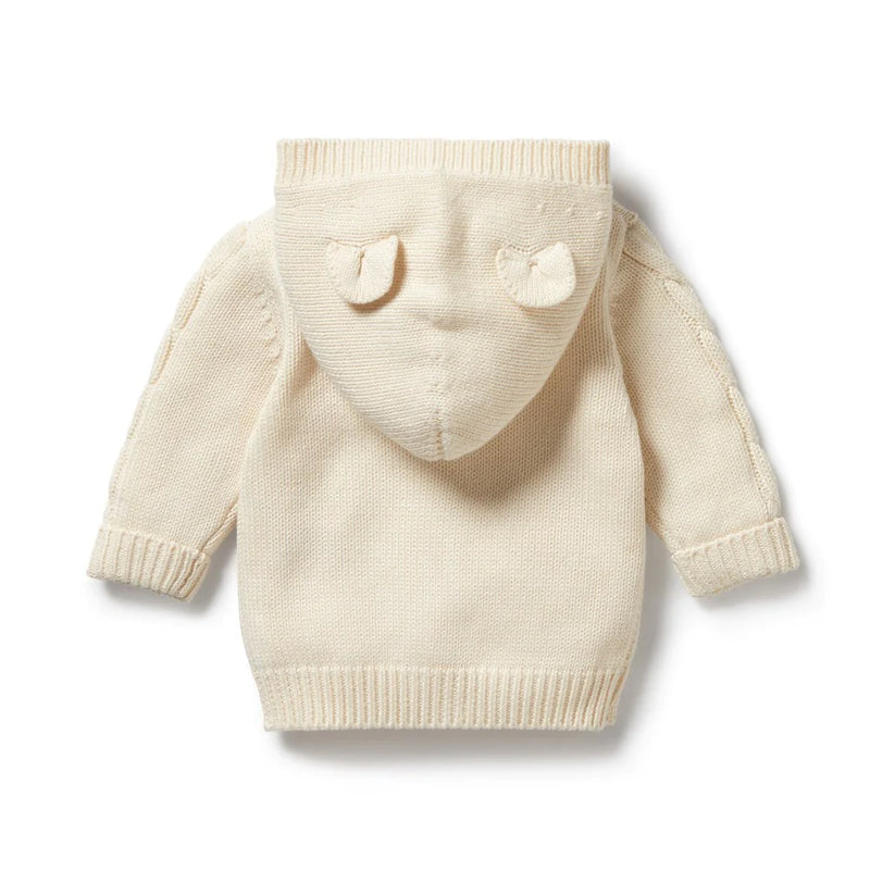 Wilson & Frenchy Ecru Knitted Cable Jacket in Cream