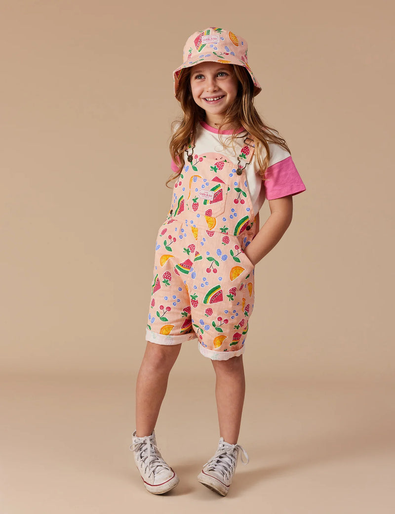Goldie & Ace Burton fruit salad overalls peach in orange