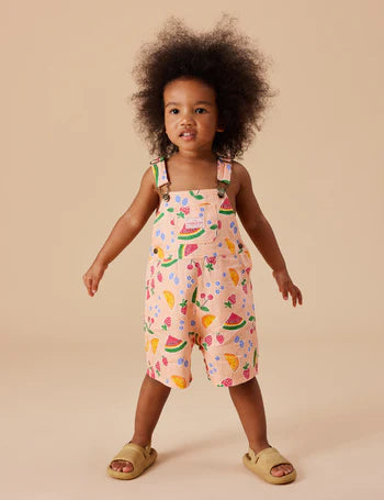 Goldie & Ace Burton fruit salad overalls peach in orange