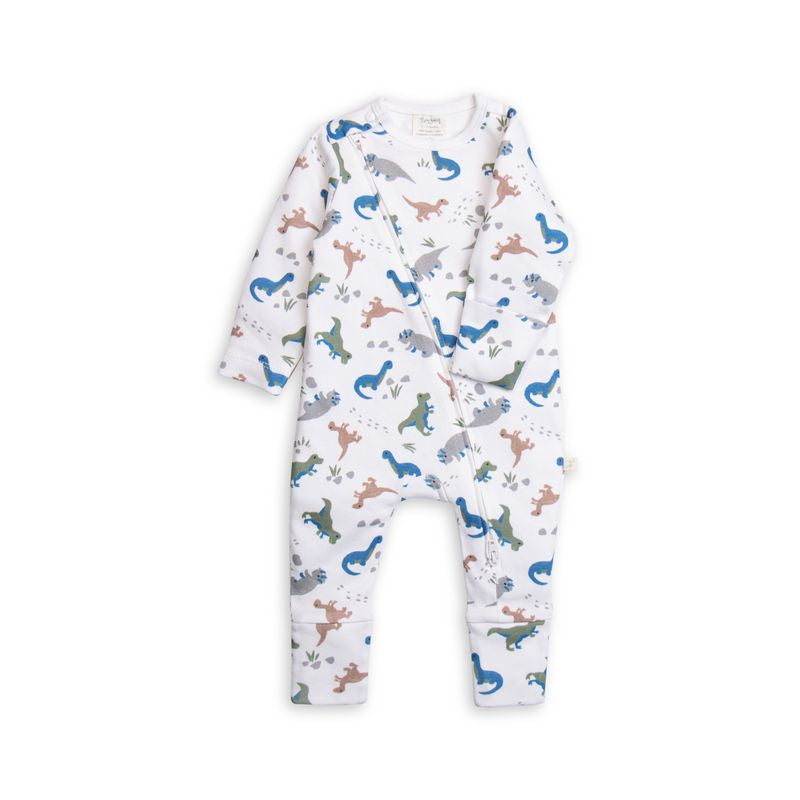 Tiny Twig long sleeve  zipsuit - Dino