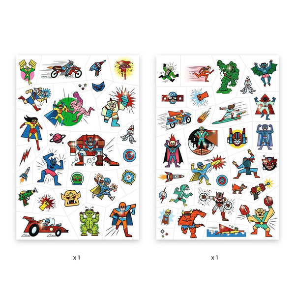 Djeco 50+ heroes vs villains tattoos