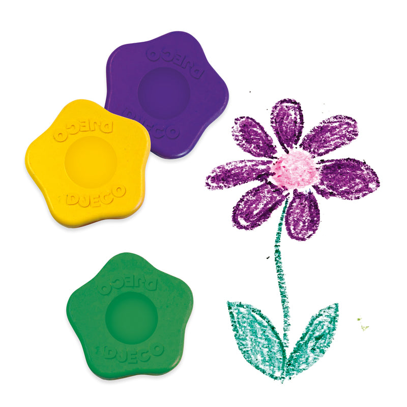 Djeco 12 toddler flower crayons