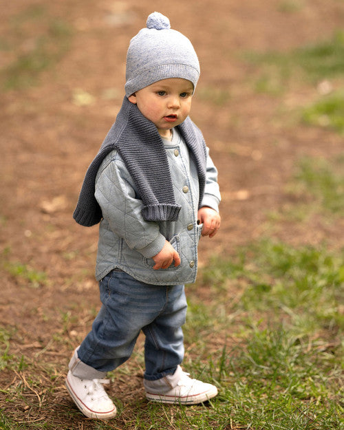 Toshi organic beanie love - ocean in blue