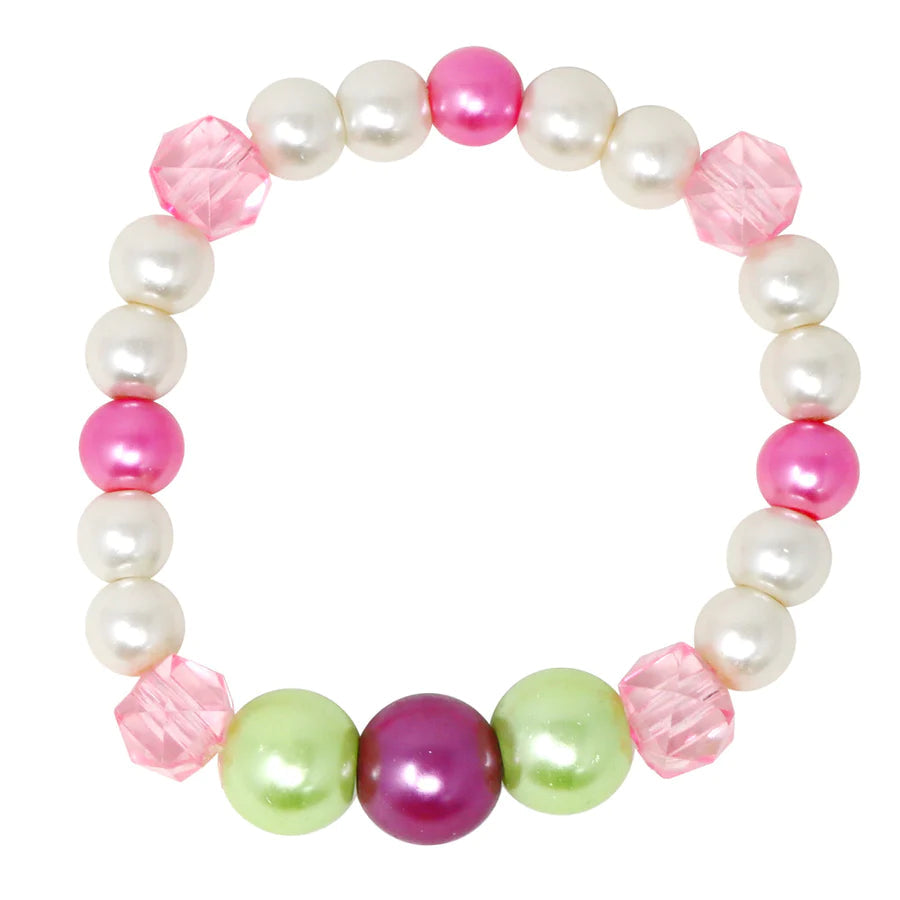 Pink Poppy Hatch Clam Shell with Surprise Pearl Bracelet