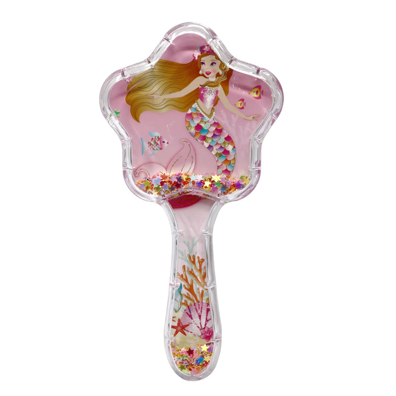Pink poppy enchanted mermaids and dazzling butterfly hair brush