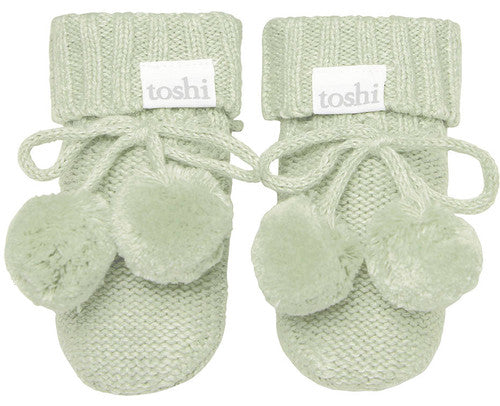 Toshi Organic Booties Marley Mist in green