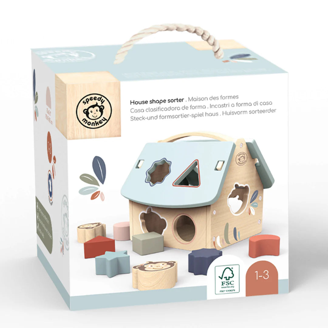 Speedy Monkey house shape sorter
