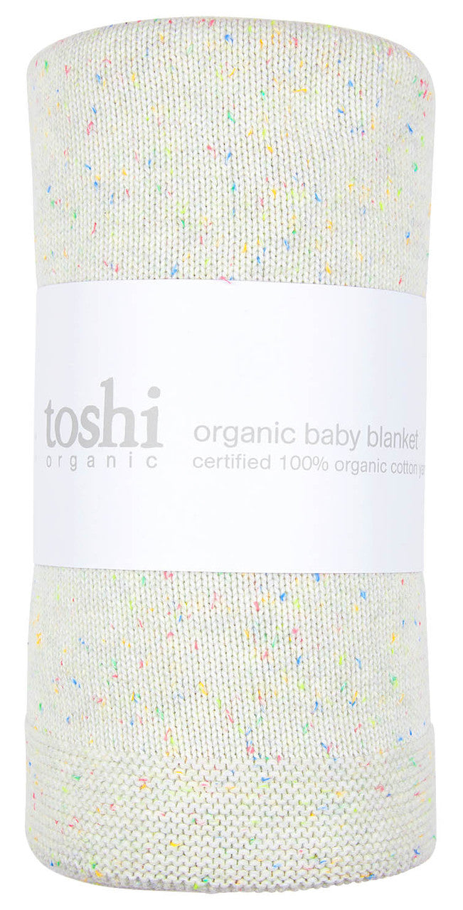 Toshi organic blanket snowy snowflake in cream