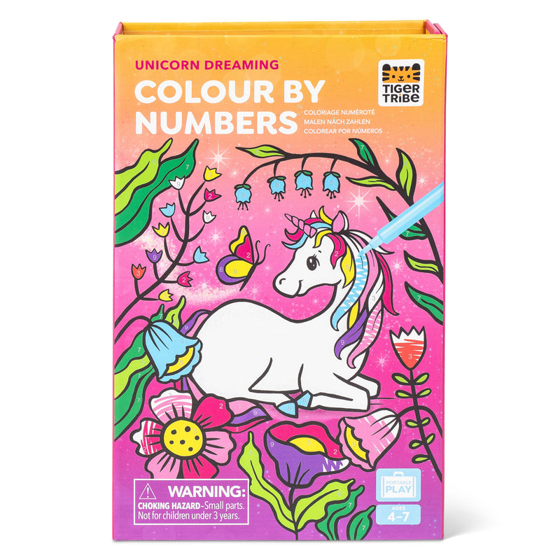 Tiger tribe colour by numbers unicorn dreaming