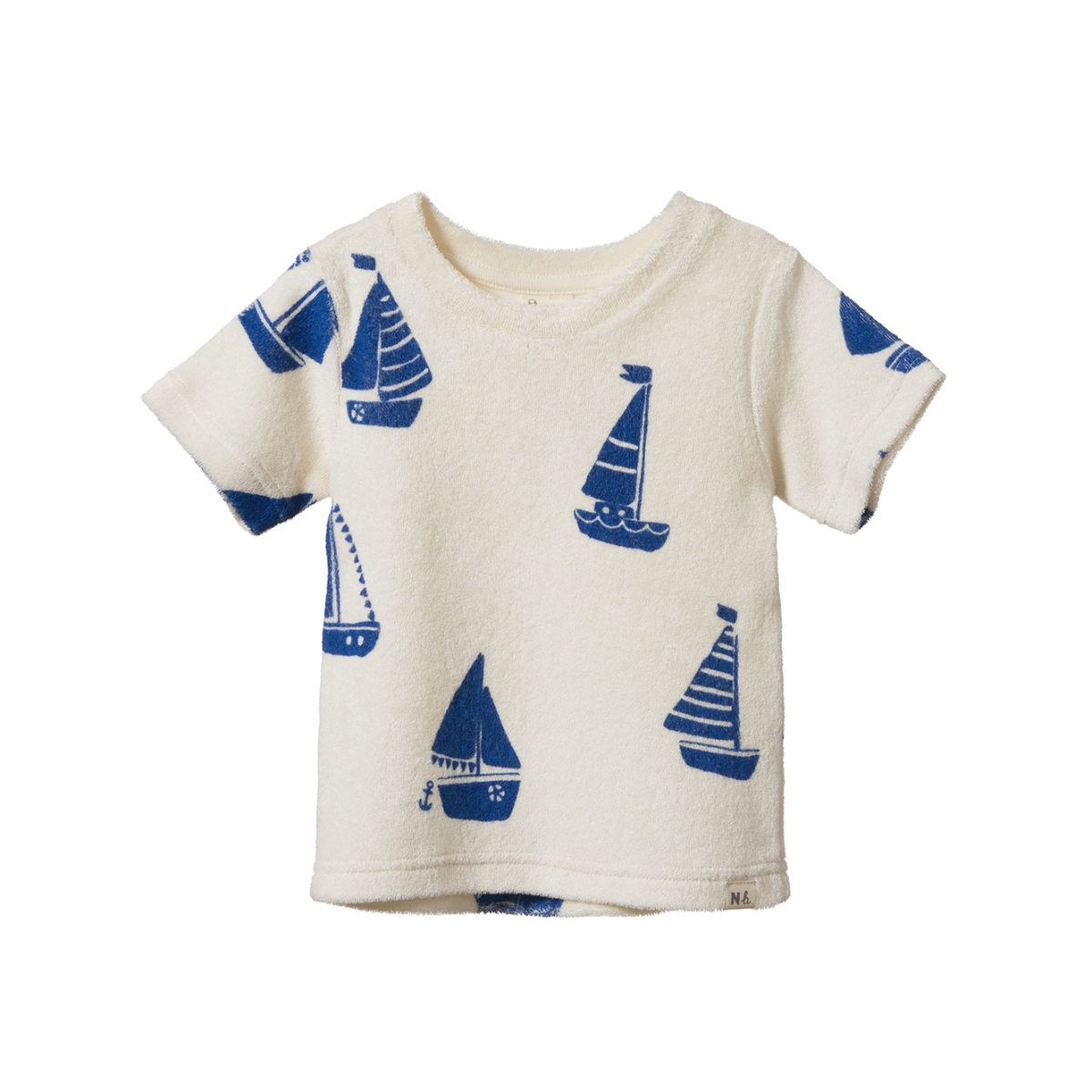 Nature Baby River tee terry in Regatta print Terry
