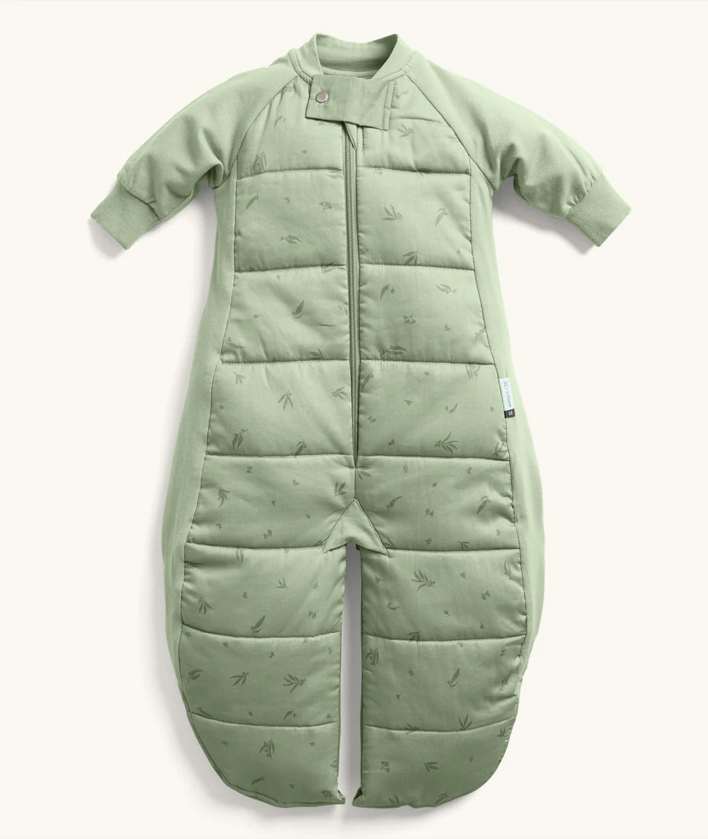 Ergopouch sleep suit bag in willow green 2.5 Tog