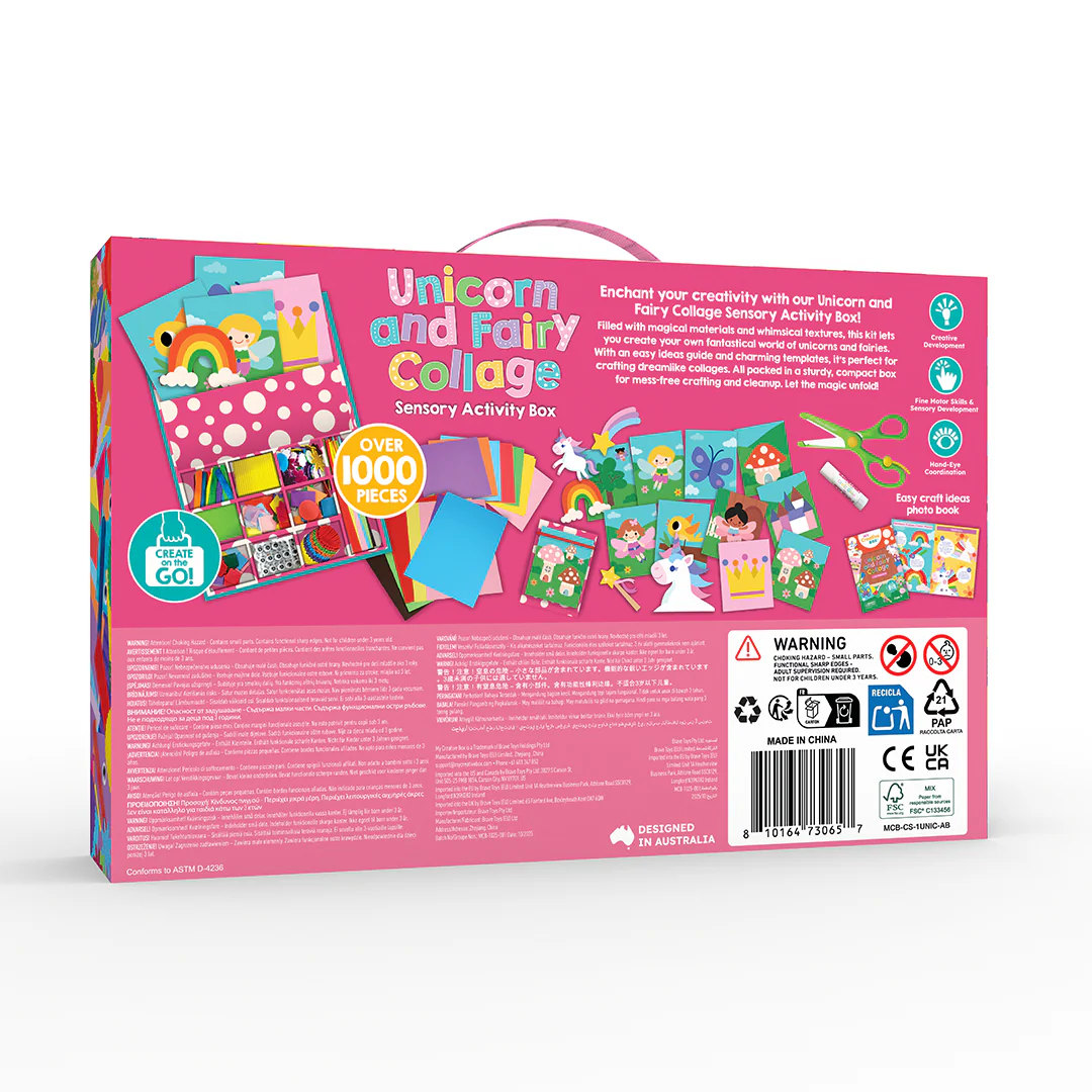 My creative box Unicorn & fairy collage sensory activity box