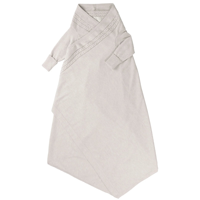 Jujo Baby cable edge knitted shwrap milk in cream