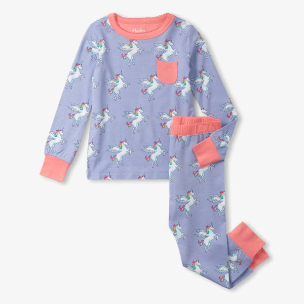 Hatley rainbow pegasus bamboo Pajama set