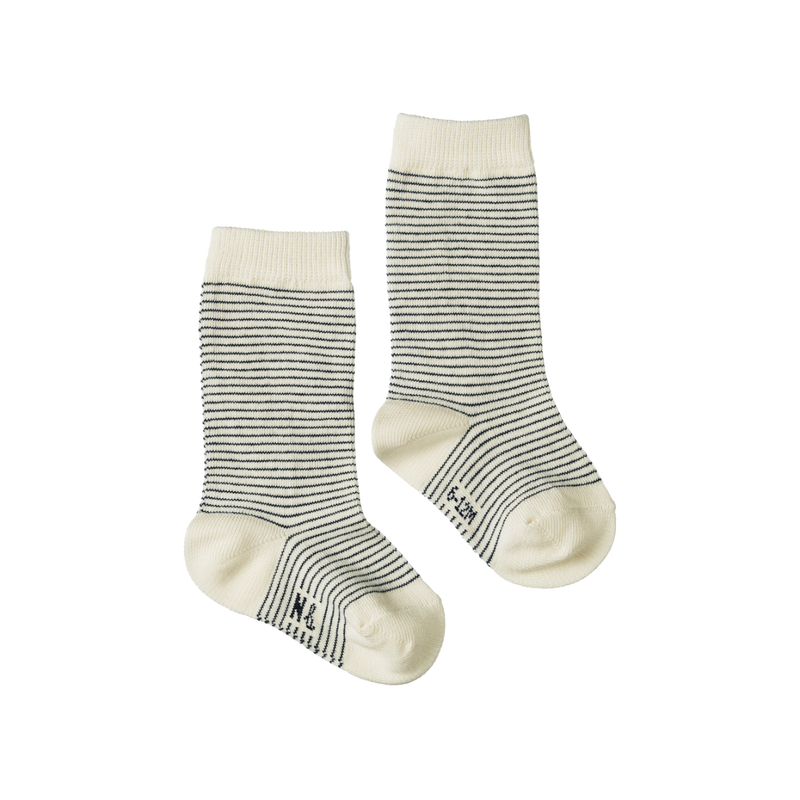 Nature baby organic  socks - navy stripe
