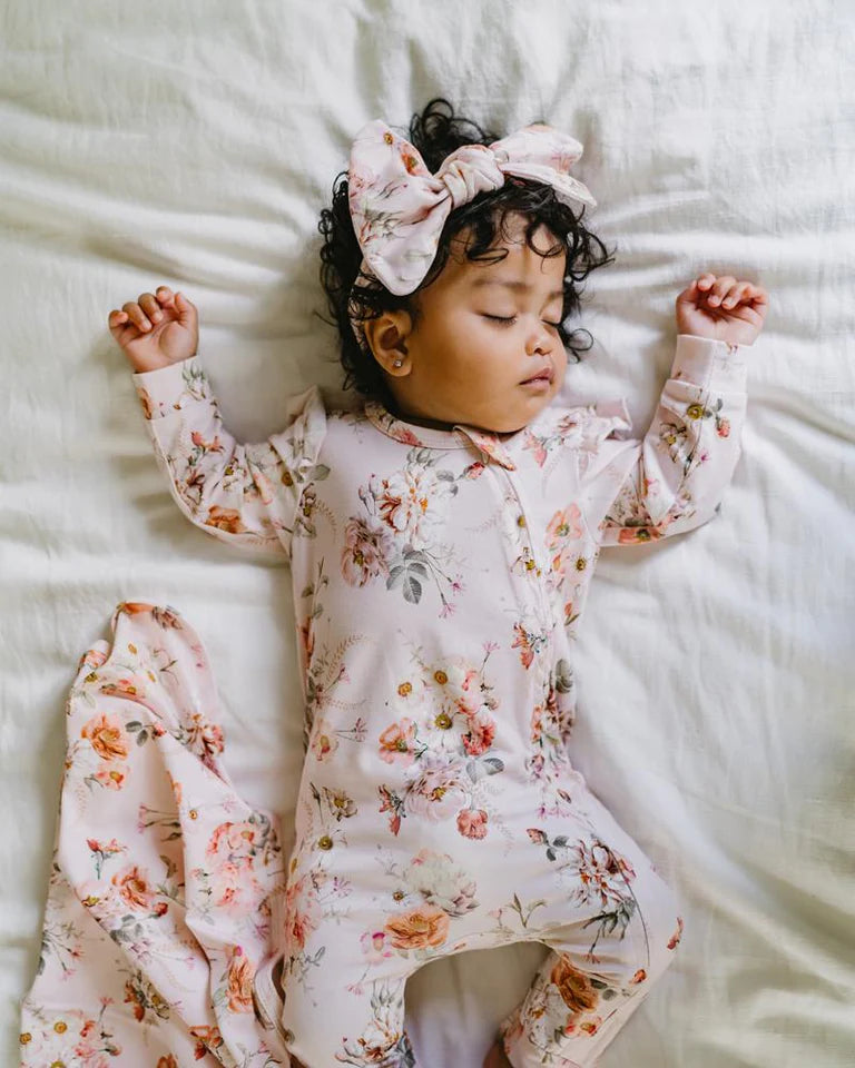 Bebe dotti print LS zip romper in multicolour