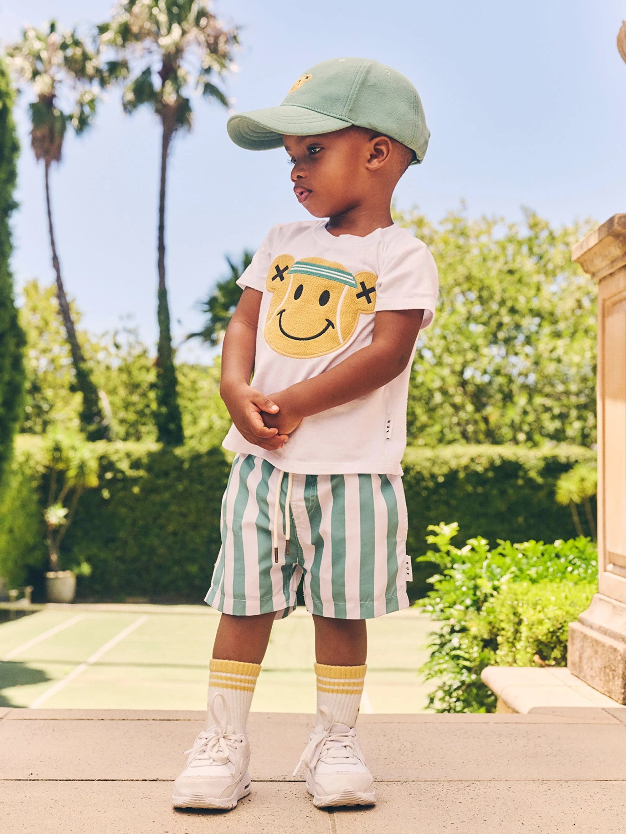Huxbaby Tennis Bear T-Shirt in White