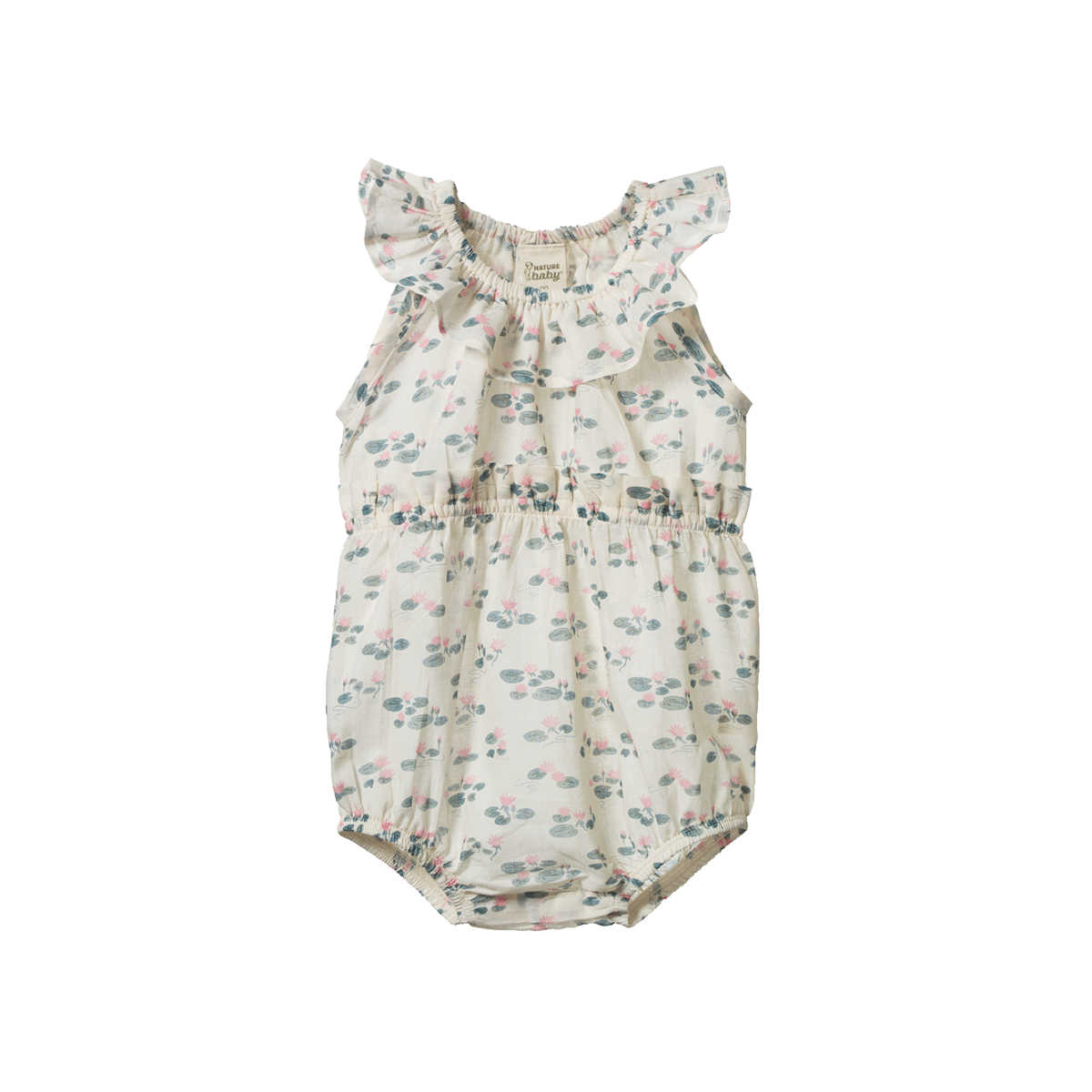 Nature Baby Waterlilies print plum suit