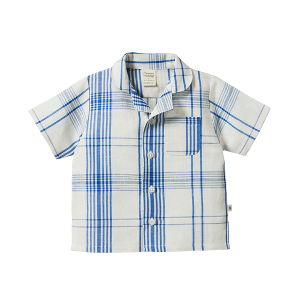 Nature Baby Clyde check linen guthrie shirt