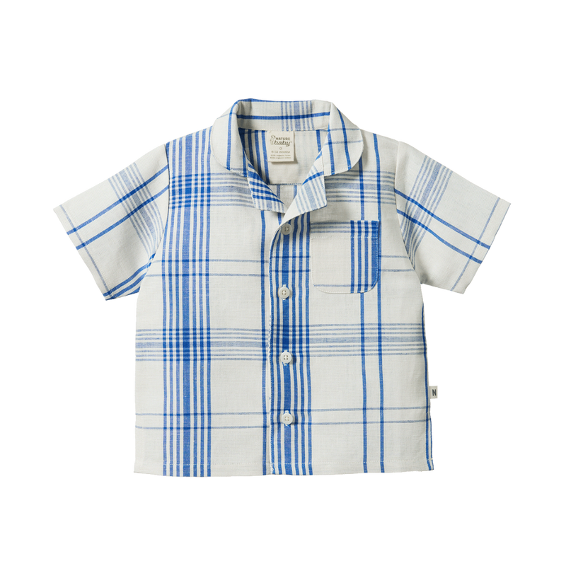Nature Baby Clyde check linen guthrie shirt
